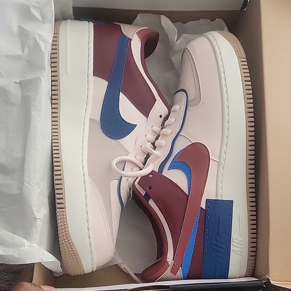 Nike AF1's Sneakers in Pink, Blue, and Brown